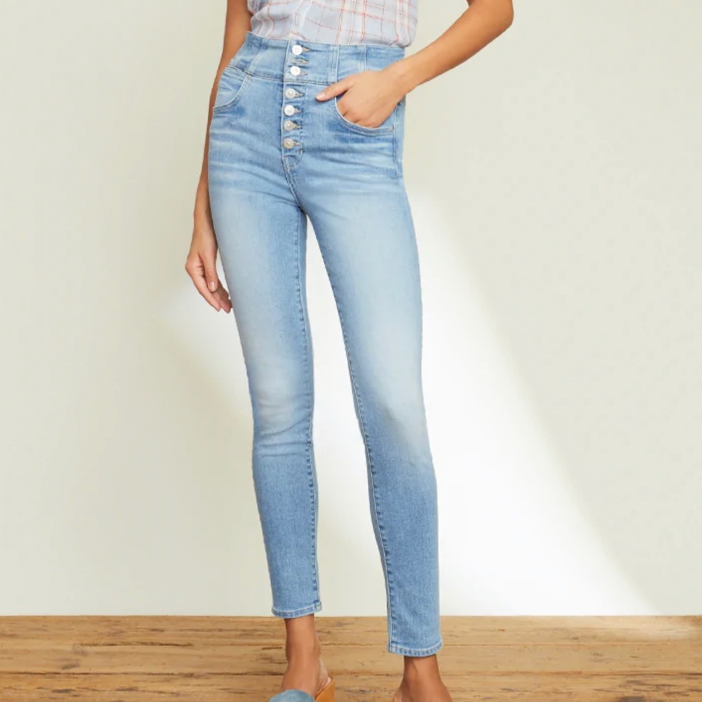 Veronica Beard Katherine Corset High Rise Skinny Jeans Size 27 / 4